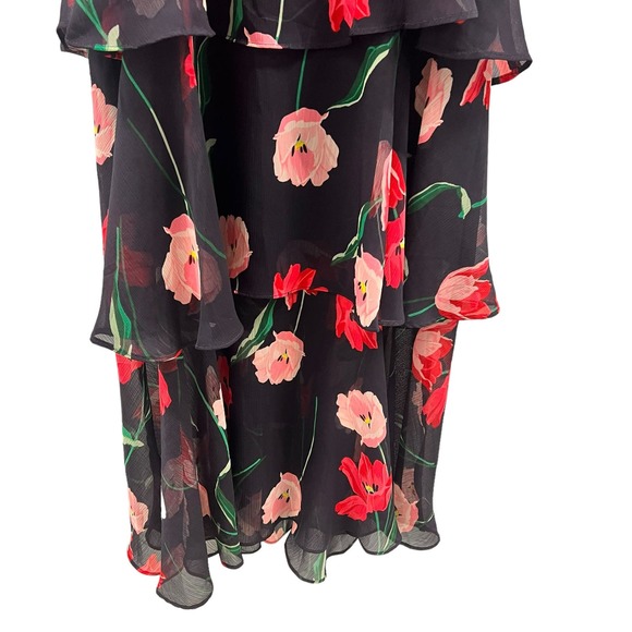 TOMMY HILFIGHER Printed Chiffon Tier Maxi Dress Women’s size 4 - Picture 4 of 9